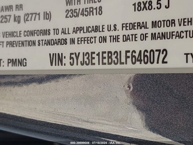 Photo 8 VIN: 5YJ3E1EB3LF646072 - TESLA MODEL 3 