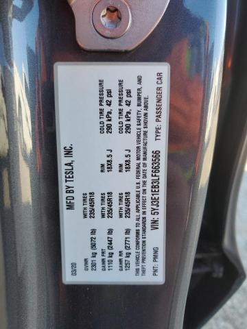 Photo 11 VIN: 5YJ3E1EB3LF663566 - TESLA MODEL 3 