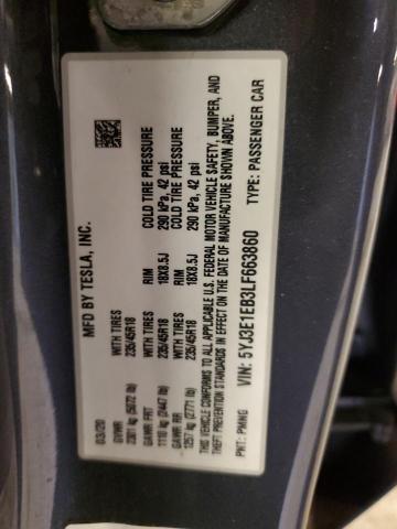 Photo 11 VIN: 5YJ3E1EB3LF663860 - TESLA MODEL 3 