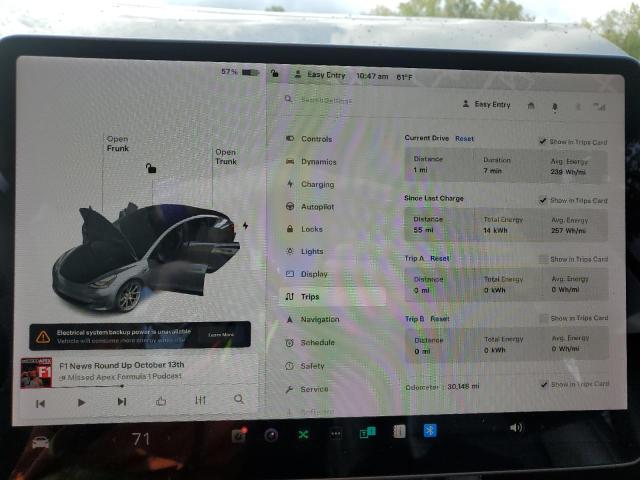 Photo 8 VIN: 5YJ3E1EB3MF874834 - TESLA MODEL 3 