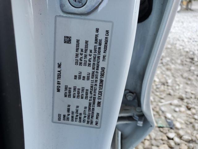 Photo 11 VIN: 5YJ3E1EB3NF190349 - TESLA MODEL 3 