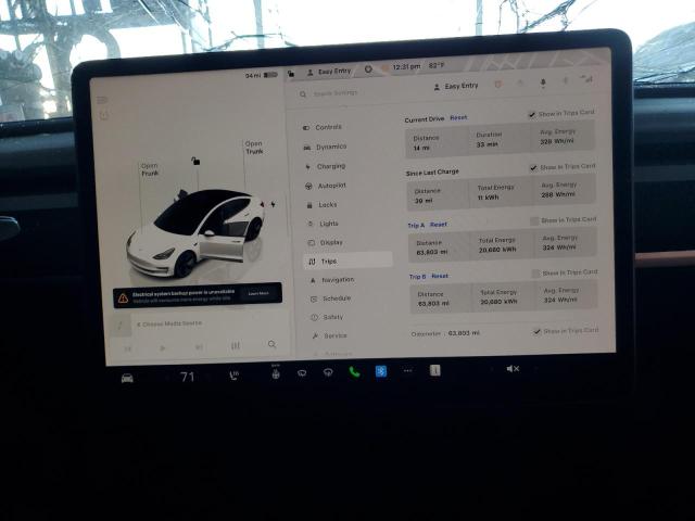 Photo 8 VIN: 5YJ3E1EB3PF389260 - TESLA MODEL 3 