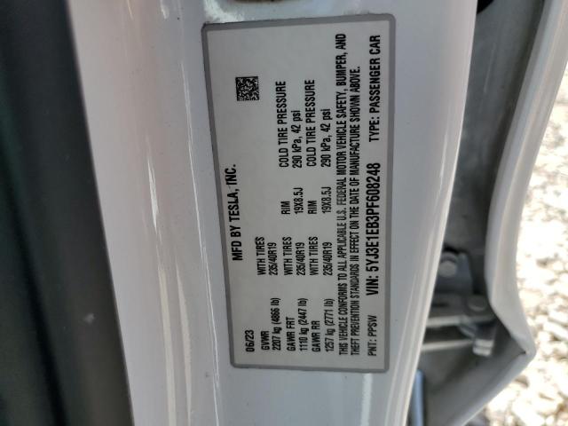 Photo 13 VIN: 5YJ3E1EB3PF608248 - TESLA MODEL 3 