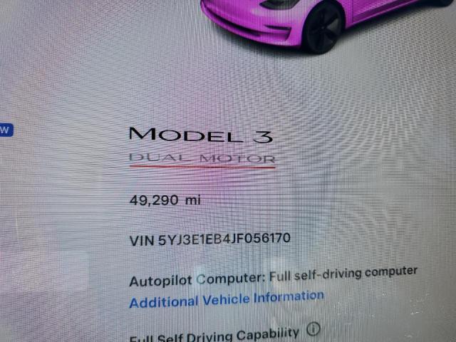 Photo 8 VIN: 5YJ3E1EB4JF056170 - TESLA MODEL 3 