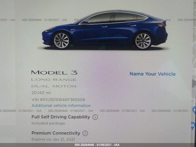 Photo 6 VIN: 5YJ3E1EB4KF365509 - TESLA MODEL 3 