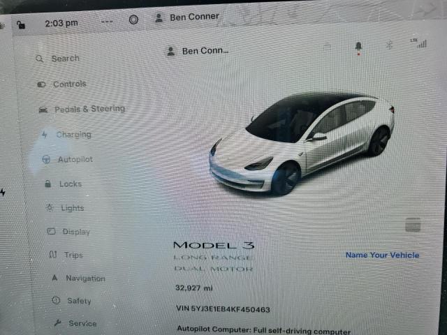 Photo 8 VIN: 5YJ3E1EB4KF450463 - TESLA MODEL 3 