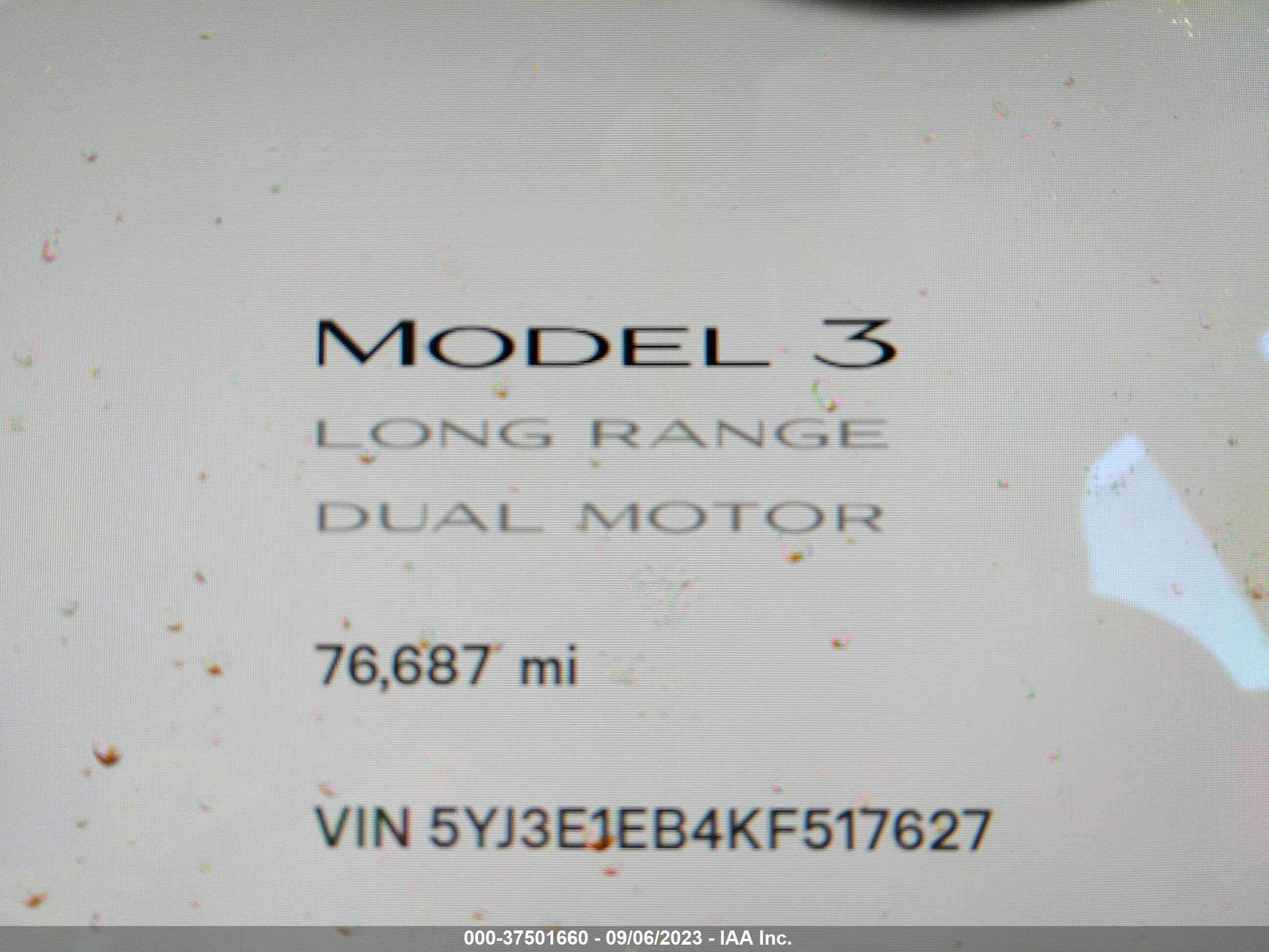 Photo 14 VIN: 5YJ3E1EB4KF517627 - TESLA MODEL 3 