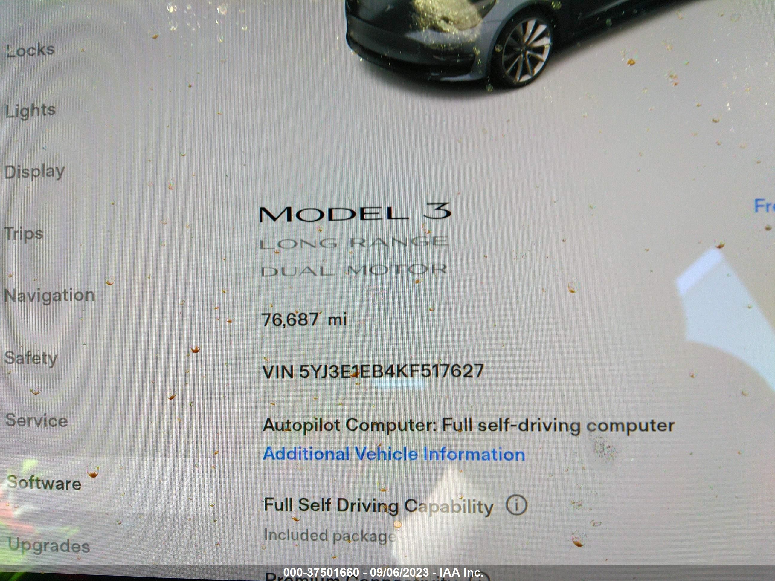 Photo 6 VIN: 5YJ3E1EB4KF517627 - TESLA MODEL 3 