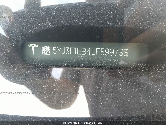 Photo 8 VIN: 5YJ3E1EB4LF599733 - TESLA MODEL 3 