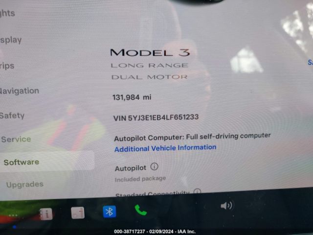 Photo 6 VIN: 5YJ3E1EB4LF651233 - TESLA MODEL 3 