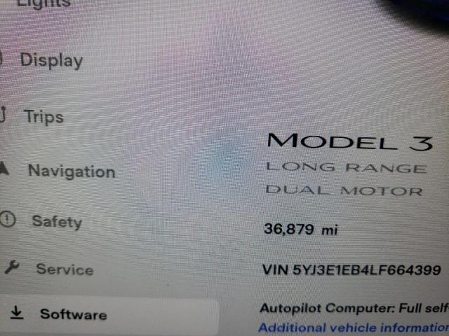 Photo 7 VIN: 5YJ3E1EB4LF664399 - TESLA MODEL 3 