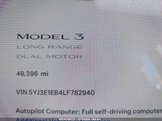 Photo 6 VIN: 5YJ3E1EB4LF782940 - TESLA MODEL 3 