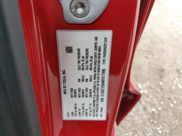 Photo 11 VIN: 5YJ3E1EB4MF917996 - TESLA MODEL 3 