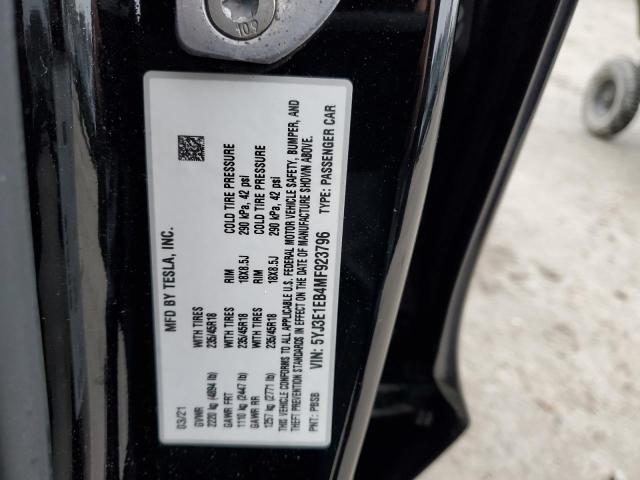 Photo 12 VIN: 5YJ3E1EB4MF923796 - TESLA MODEL 3 