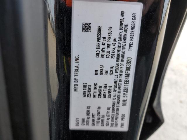 Photo 11 VIN: 5YJ3E1EB4MF983920 - TESLA MODEL 3 