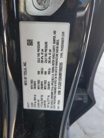 Photo 11 VIN: 5YJ3E1EB4MF990205 - TESLA MODEL 3 