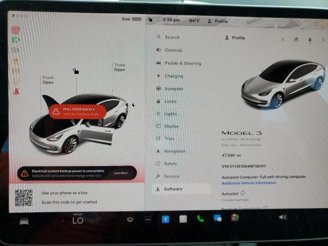 Photo 8 VIN: 5YJ3E1EB4NF190411 - TESLA MODEL 3 