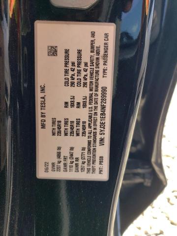 Photo 11 VIN: 5YJ3E1EB4NF289990 - TESLA MODEL 3 