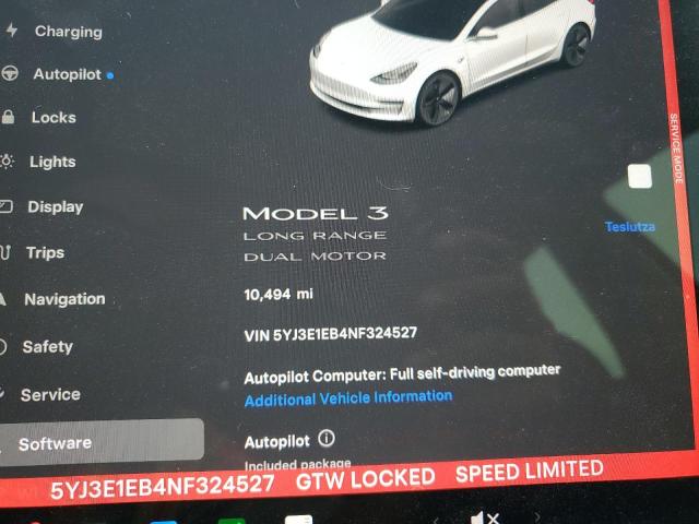 Photo 8 VIN: 5YJ3E1EB4NF324527 - TESLA MODEL 3 