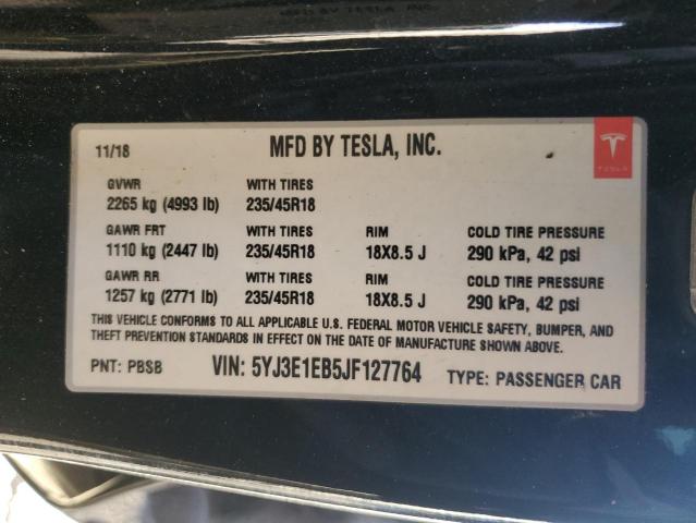 Photo 11 VIN: 5YJ3E1EB5JF127764 - TESLA MODEL 3 