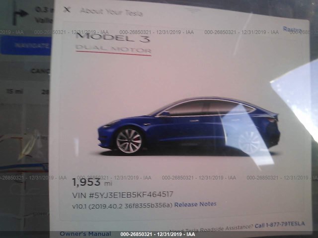 Photo 6 VIN: 5YJ3E1EB5KF464517 - TESLA MODEL 3 