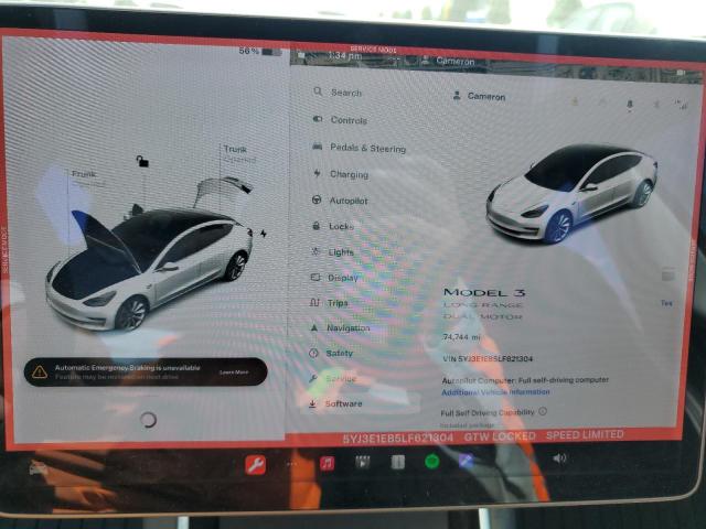 Photo 8 VIN: 5YJ3E1EB5LF621304 - TESLA MODEL 3 