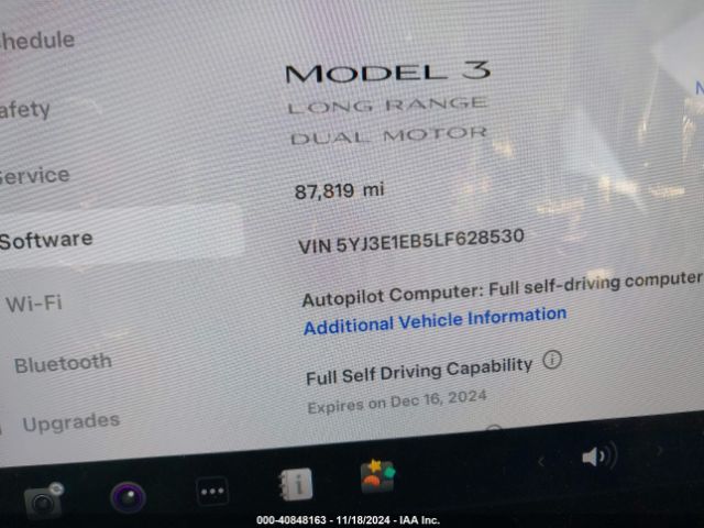 Photo 6 VIN: 5YJ3E1EB5LF628530 - TESLA MODEL 3 