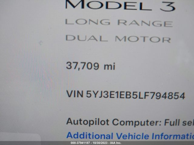 Photo 6 VIN: 5YJ3E1EB5LF794854 - TESLA MODEL 3 