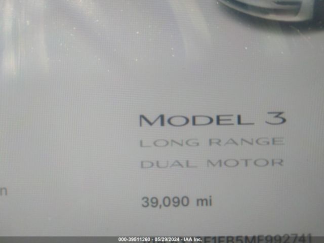 Photo 6 VIN: 5YJ3E1EB5MF992741 - TESLA MODEL 3 