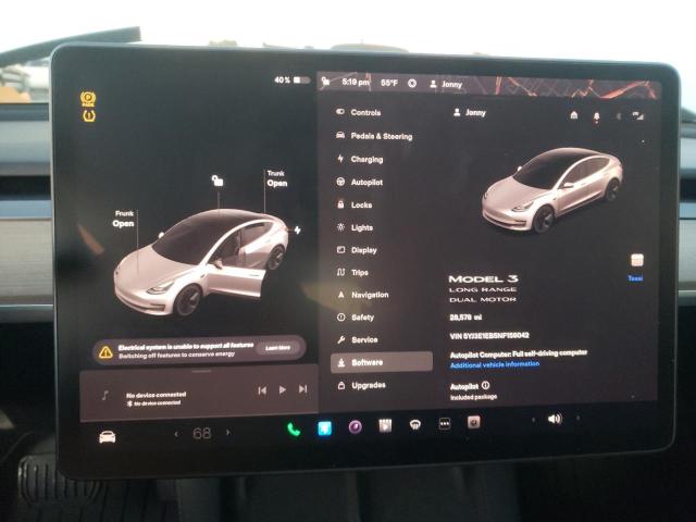 Photo 8 VIN: 5YJ3E1EB5NF156042 - TESLA MODEL 3 