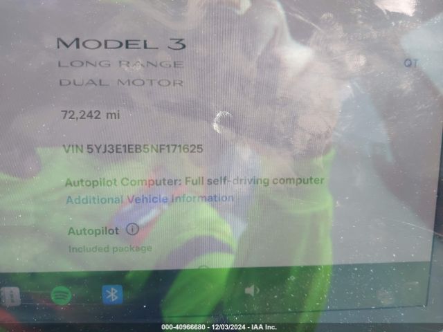 Photo 6 VIN: 5YJ3E1EB5NF171625 - TESLA MODEL 3 