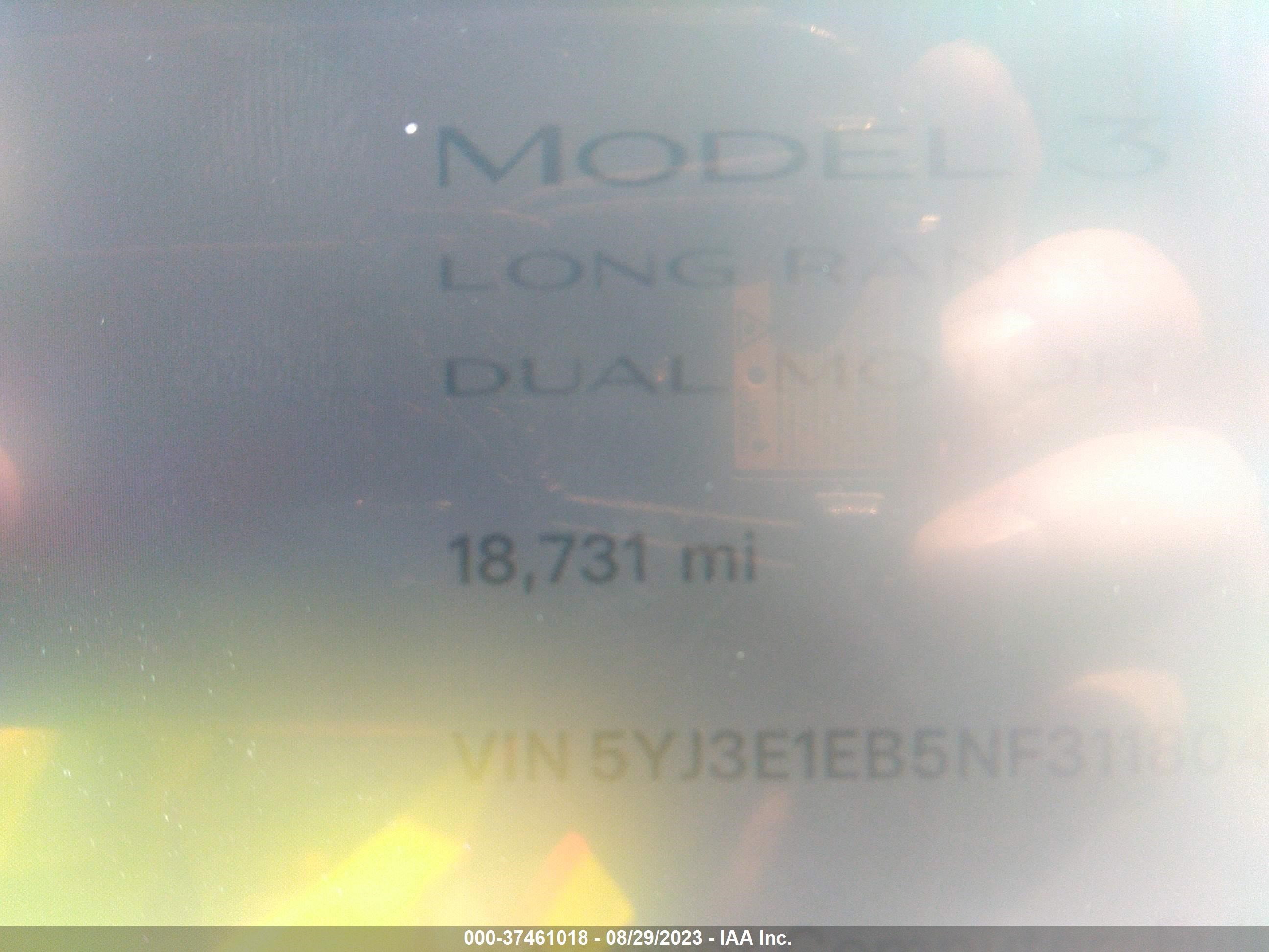 Photo 6 VIN: 5YJ3E1EB5NF311804 - TESLA MODEL 3 