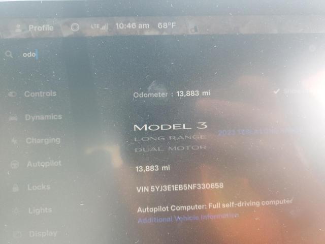 Photo 8 VIN: 5YJ3E1EB5NF330658 - TESLA MODEL 3 