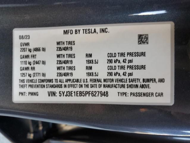 Photo 12 VIN: 5YJ3E1EB5PF627948 - TESLA MODEL 3 