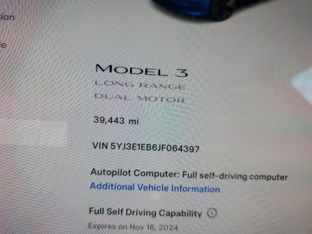 Photo 8 VIN: 5YJ3E1EB6JF064397 - TESLA MODEL 3 