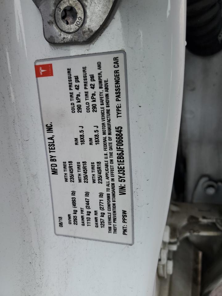 Photo 11 VIN: 5YJ3E1EB6JF066845 - TESLA MODEL 3 