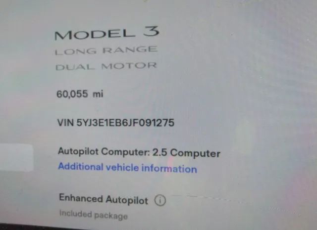 Photo 8 VIN: 5YJ3E1EB6JF091275 - TESLA MODEL 3 