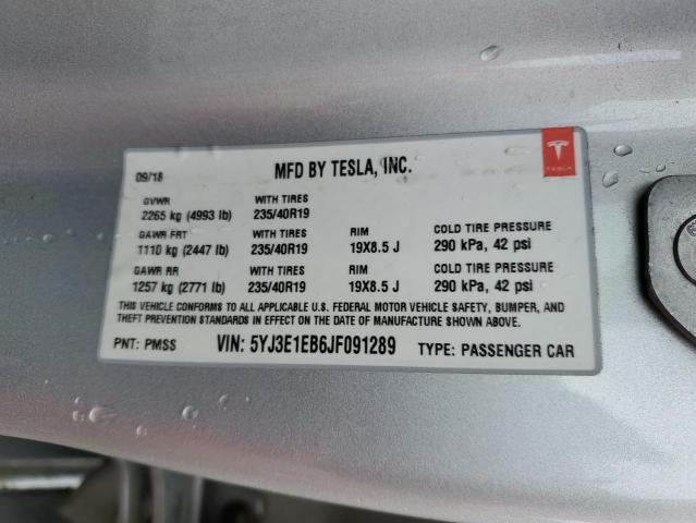 Photo 11 VIN: 5YJ3E1EB6JF091289 - TESLA MODEL 3 