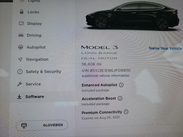 Photo 7 VIN: 5YJ3E1EB6JF099151 - TESLA MODEL 3 