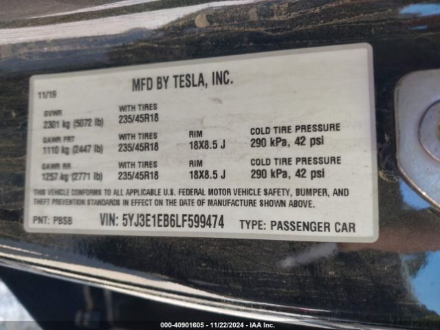 Photo 8 VIN: 5YJ3E1EB6LF599474 - TESLA MODEL 3 