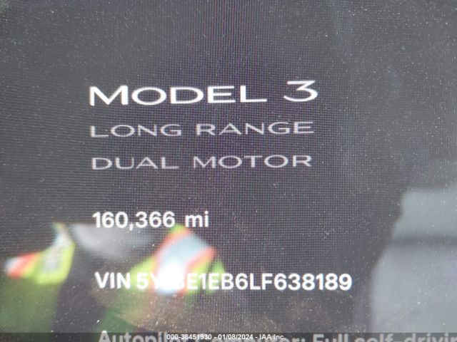 Photo 6 VIN: 5YJ3E1EB6LF638189 - TESLA MODEL 3 