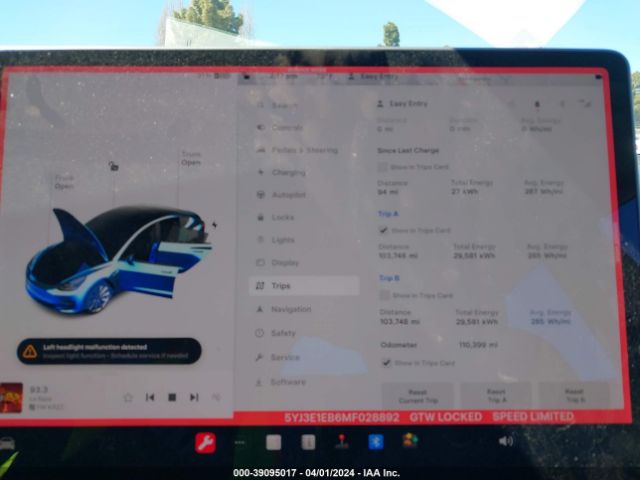 Photo 6 VIN: 5YJ3E1EB6MF028892 - TESLA MODEL 3 