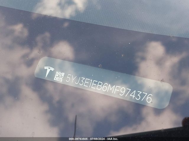 Photo 8 VIN: 5YJ3E1EB6MF974376 - TESLA MODEL 3 