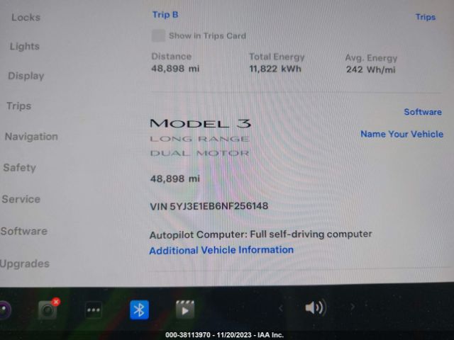 Photo 6 VIN: 5YJ3E1EB6NF256148 - TESLA MODEL 3 