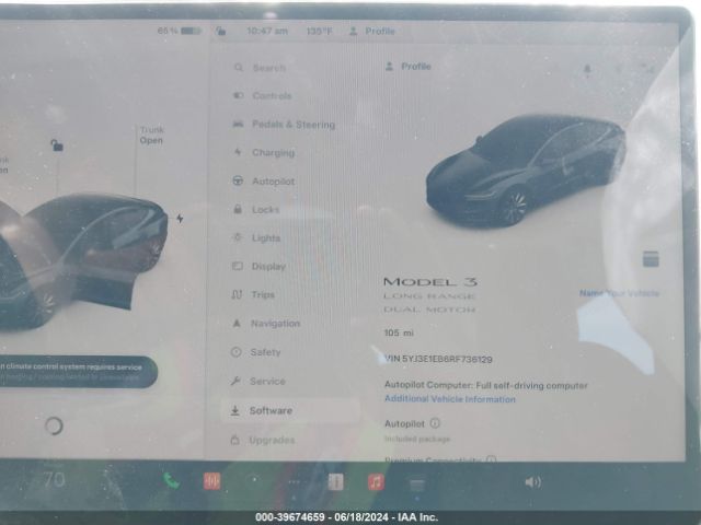 Photo 6 VIN: 5YJ3E1EB6RF736129 - TESLA MODEL 3 