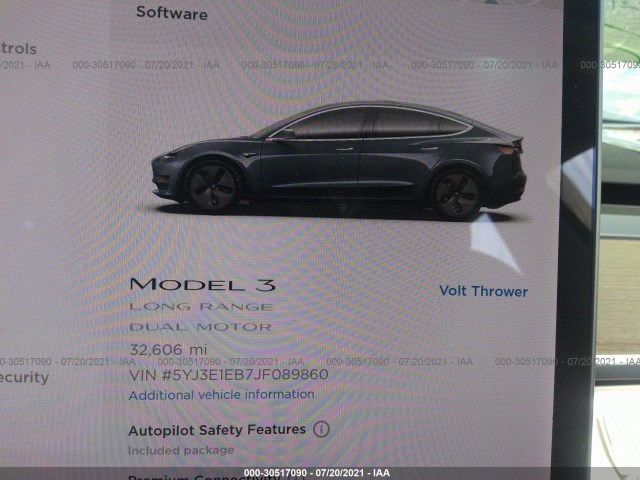 Photo 6 VIN: 5YJ3E1EB7JF089860 - TESLA MODEL 3 