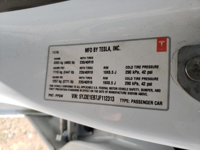 Photo 9 VIN: 5YJ3E1EB7JF112313 - TESLA MODEL 3 