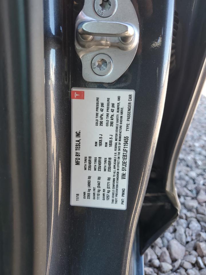 Photo 11 VIN: 5YJ3E1EB7JF119455 - TESLA MODEL 3 