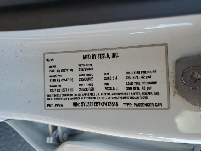 Photo 11 VIN: 5YJ3E1EB7KF413648 - TESLA MODEL 3 