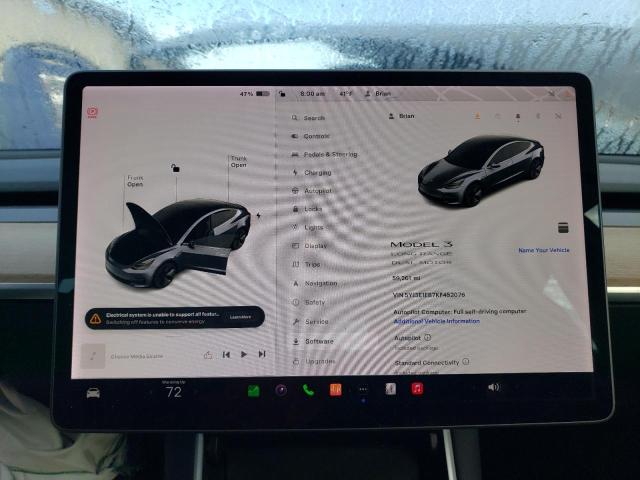 Photo 8 VIN: 5YJ3E1EB7KF452076 - TESLA MODEL 3 